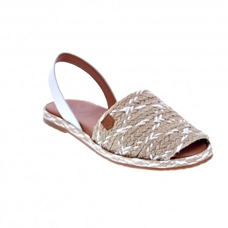 Abarcas menorquinas Popa zapatos Mujer modelo Falesia Beige 