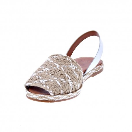 Abarcas menorquinas Popa zapatos Mujer modelo Falesia Beige 