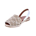 Abarcas menorquinas Popa zapatos Mujer modelo Falesia Beige 