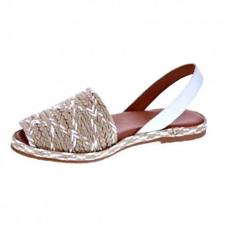 Abarcas menorquinas Popa zapatos Mujer modelo Falesia Beige 