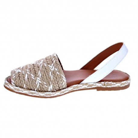 Abarcas menorquinas Popa zapatos Mujer modelo Falesia Beige 