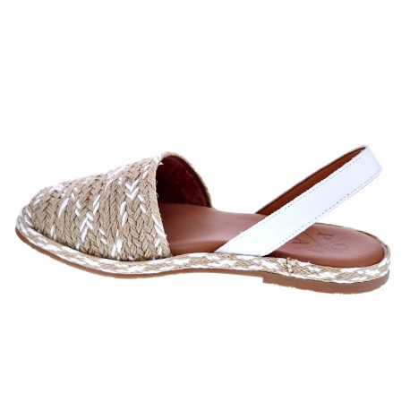 Abarcas menorquinas Popa zapatos Mujer modelo Falesia Beige 