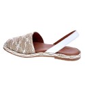 Abarcas menorquinas Popa zapatos Mujer modelo Falesia Beige 