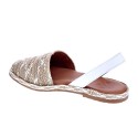 Abarcas menorquinas Popa zapatos Mujer modelo Falesia Beige 