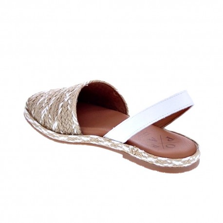 Abarcas menorquinas Popa zapatos Mujer modelo Falesia Beige 