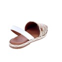 Abarcas menorquinas Popa zapatos Mujer modelo Falesia Beige 