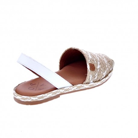 Abarcas menorquinas Popa zapatos Mujer modelo Falesia Beige 