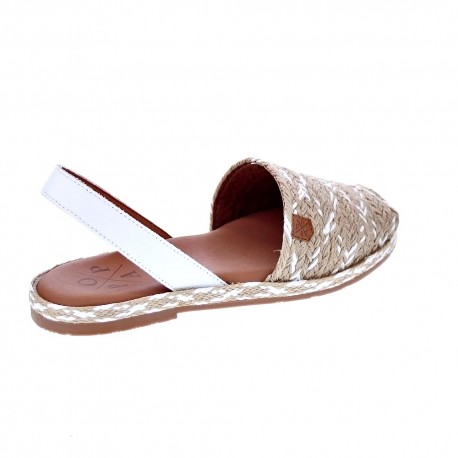 Abarcas menorquinas Popa zapatos Mujer modelo Falesia Beige 