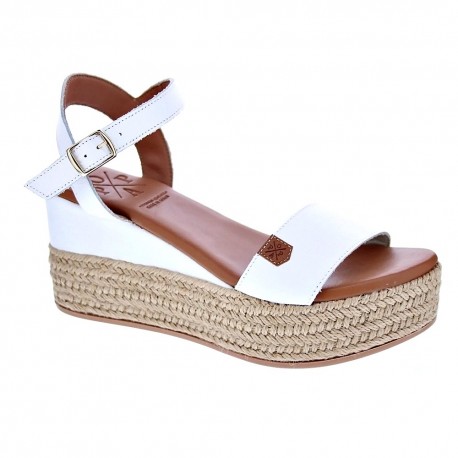 Sandalias Popa zapatos Mujer modelo Paradis Piel Blanco 