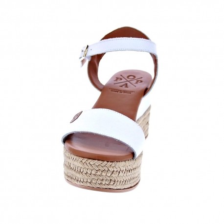 Sandalias Popa zapatos Mujer modelo Paradis Piel Blanco 