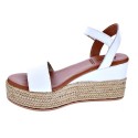 Sandalias Popa zapatos Mujer modelo Paradis Piel Blanco 