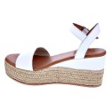 Sandalias Popa zapatos Mujer modelo Paradis Piel Blanco 