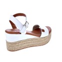 Sandalias Popa zapatos Mujer modelo Paradis Piel Blanco 