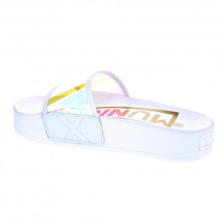 Chanclas Munich zapatos Mujer modelo Platform Iridescent Blanco 