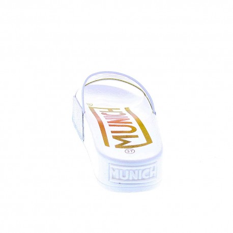 Chanclas Munich zapatos Mujer modelo Platform Iridescent Blanco 