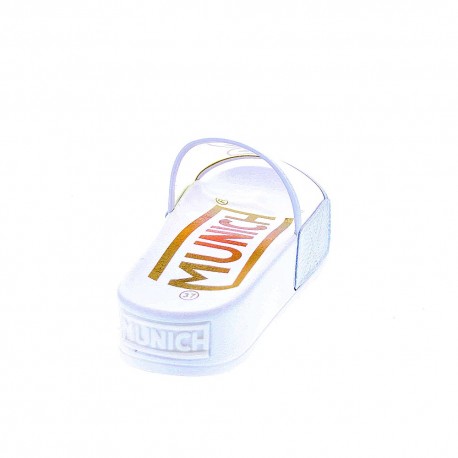 Chanclas Munich zapatos Mujer modelo Platform Iridescent Blanco 