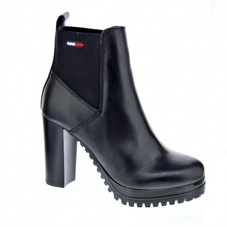 Botines Tommy Hilfiger zapatos Mujer modelo Hight Heel Negro 