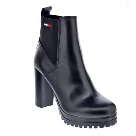 Botines Tommy Hilfiger zapatos Mujer modelo Hight Heel Negro 