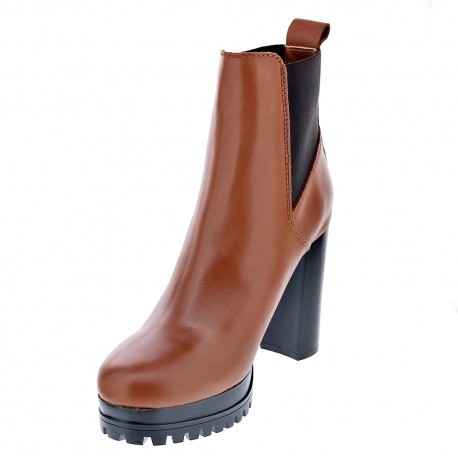 Botines Tommy Hilfiger zapatos Mujer modelo Hight Essential Marrón 