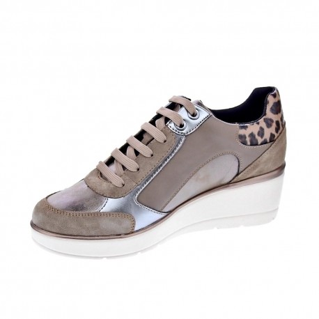 Zapatillas Geox zapatos Mujer modelo Ilde Beige 