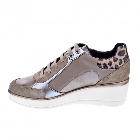 Zapatillas Geox zapatos Mujer modelo Ilde Beige 