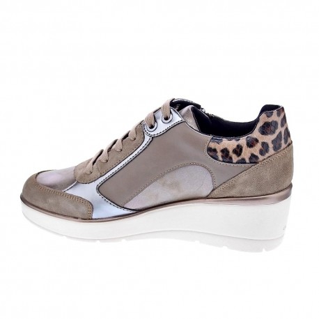Zapatillas Geox zapatos Mujer modelo Ilde Beige 