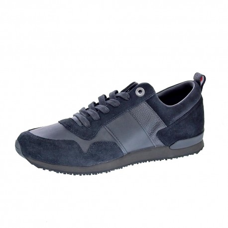 Zapatillas Tommy Hilfiger zapatos Hombre modelo Iconic Leather Negro 