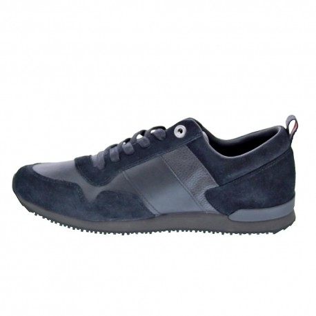 Zapatillas Tommy Hilfiger zapatos Hombre modelo Iconic Leather Negro 
