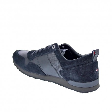 Zapatillas Tommy Hilfiger zapatos Hombre modelo Iconic Leather Negro 
