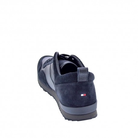 Zapatillas Tommy Hilfiger zapatos Hombre modelo Iconic Leather Negro 