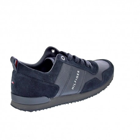 Zapatillas Tommy Hilfiger zapatos Hombre modelo Iconic Leather Negro 