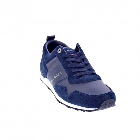 Zapatillas Tommy Hilfiger zapatos Hombre modelo Iconic Leather Azul 
