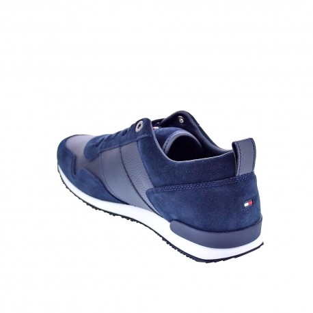 Zapatillas Tommy Hilfiger zapatos Hombre modelo Iconic Leather Azul 