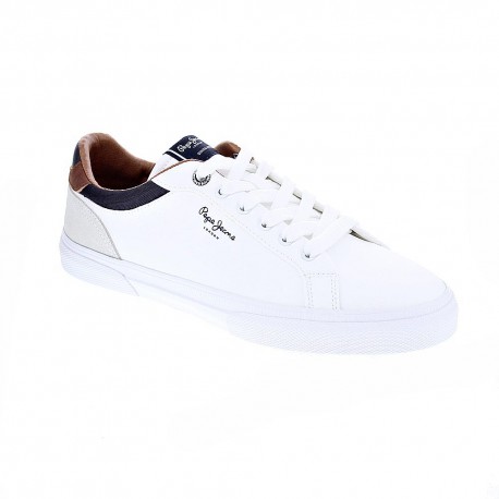 Zapatillas Pepe Jeans zapatos Hombre modelo Kenton Blanco Elástico
