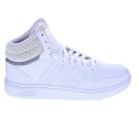 Zapatillas botas Adidas zapatos Niño modelo Hoops Mid Blanco 