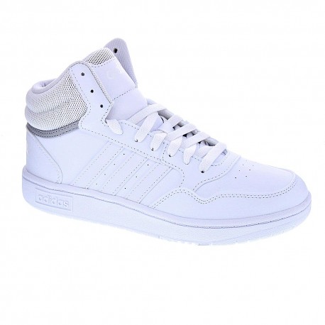 Zapatillas botas Adidas zapatos Niño modelo Hoops Mid Blanco 