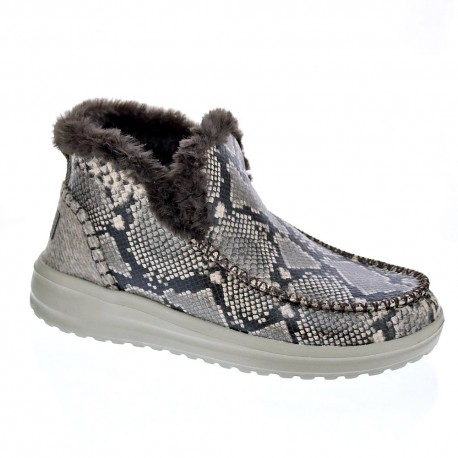 Botines Hey Dude zapatos Mujer modelo Denny Python Marrón 