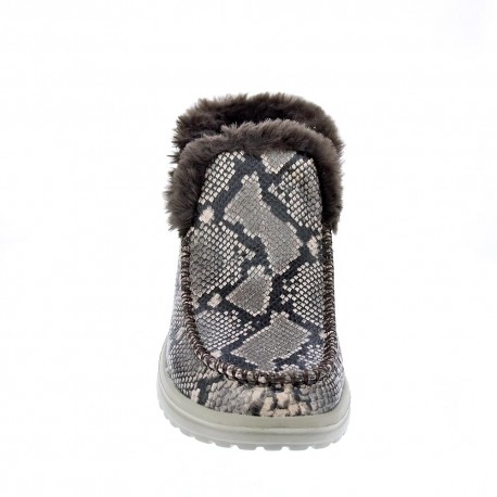 Botines Hey Dude zapatos Mujer modelo Denny Python Marrón 