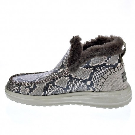 Botines Hey Dude zapatos Mujer modelo Denny Python Marrón 