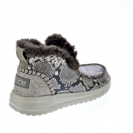Botines Hey Dude zapatos Mujer modelo Denny Python Marrón 