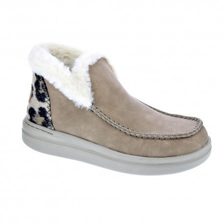 Botines Hey Dude zapatos Mujer modelo Denny Grip Beige 