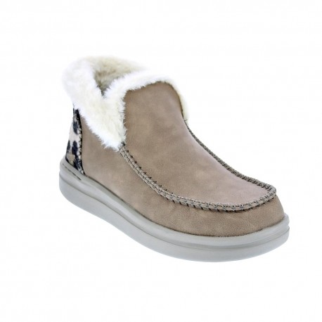 Botines Hey Dude zapatos Mujer modelo Denny Grip Beige 