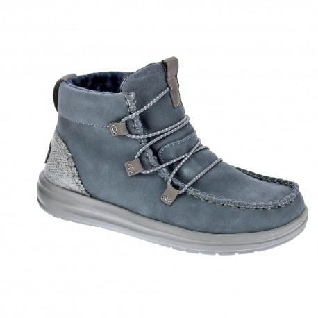Botines Hey Dude zapatos Mujer modelo Eloise Suede Gris 