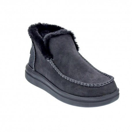Botines Hey Dude zapatos Mujer modelo Denny Grip Negro 