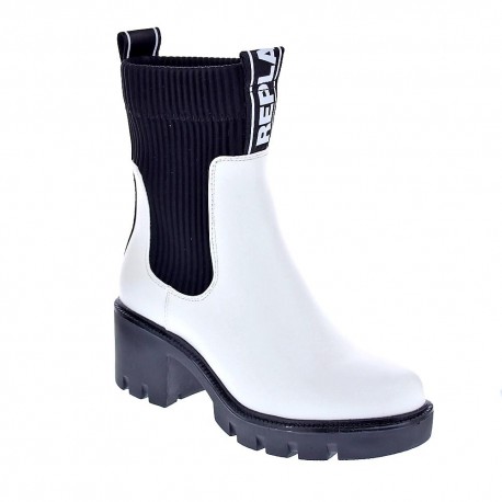 Botines Replay zapatos Mujer modelo Village Chelsea Blanco 