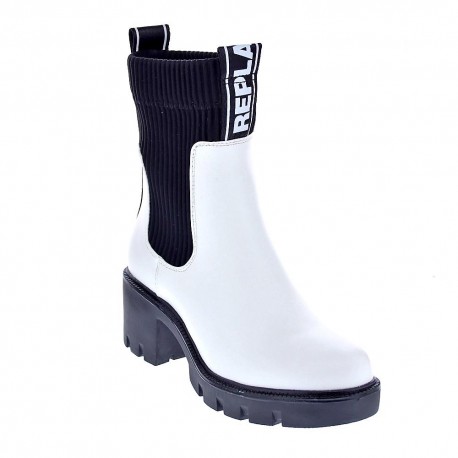 Botines Replay zapatos Mujer modelo Village Chelsea Blanco 