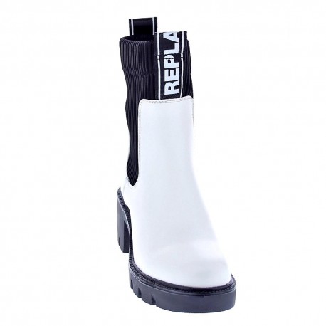 Botines Replay zapatos Mujer modelo Village Chelsea Blanco 