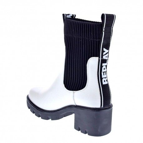 Botines Replay zapatos Mujer modelo Village Chelsea Blanco 