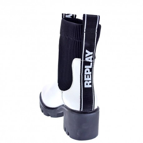 Botines Replay zapatos Mujer modelo Village Chelsea Blanco 