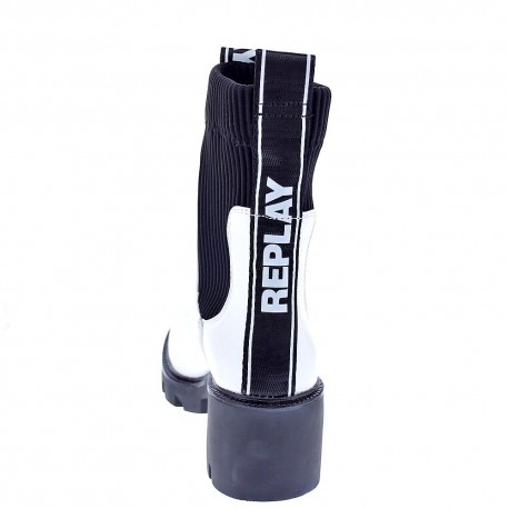 Botines Replay zapatos Mujer modelo Village Chelsea Blanco 